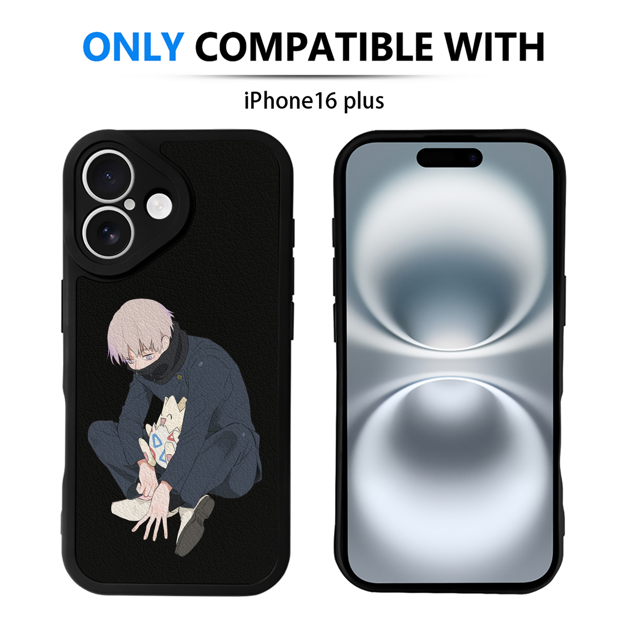 （画像用） 呪術廻戦 Jujutsu Kaisen 【iPhone 16シリーズ対応】シリコンスマホケース（レザー調） 材質：シリコン